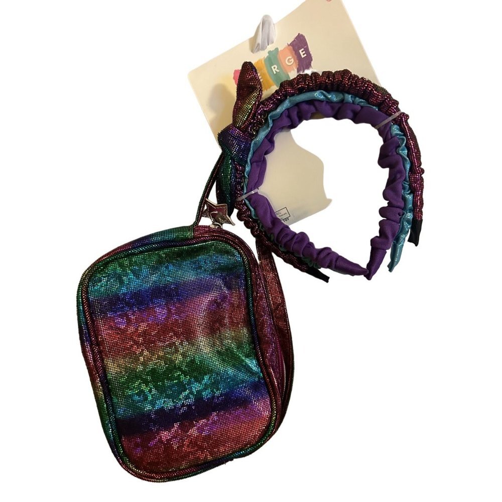 Girls On The Verge Rainbow Headband and‎ Bag Set